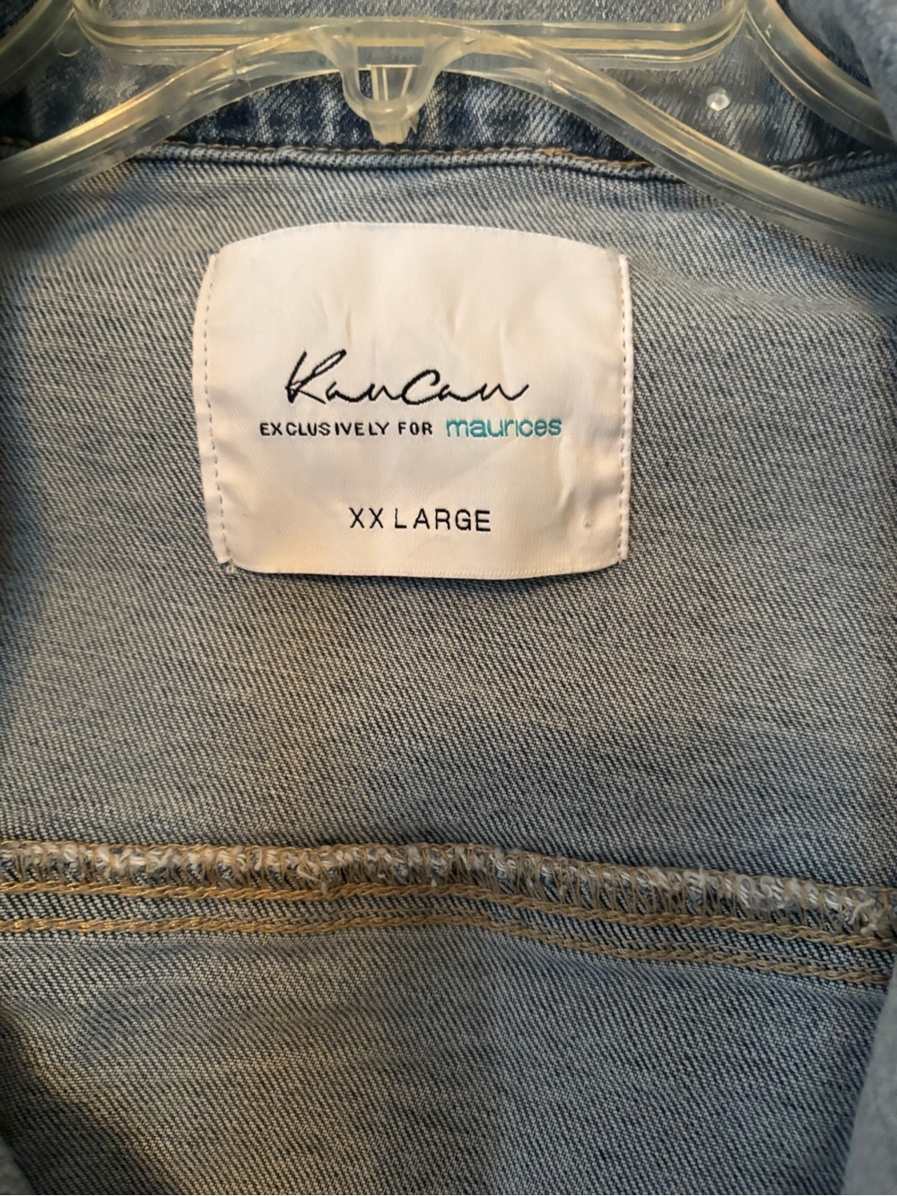 KanCan Light Blue Cropped Denim Jacket with Frayed Hem - Picture 3 of 7